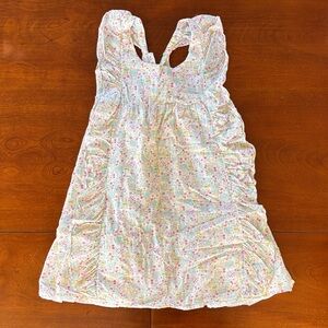 Shabby Chic Floral Dress with Pastel Hues & Rabbit/bird print.  Textured.